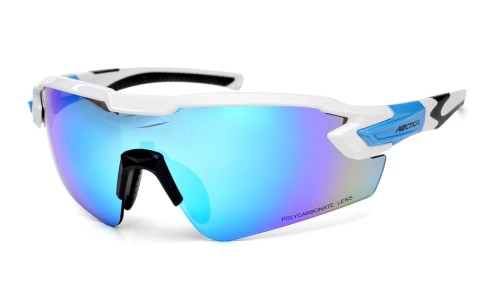 Arctica S-316B okulary rowerowe białe niebieskie