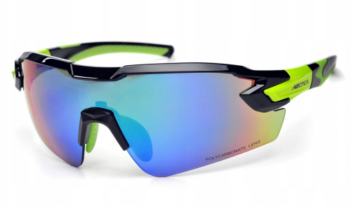 Arctica S-316A okulary czarno zielone na rower