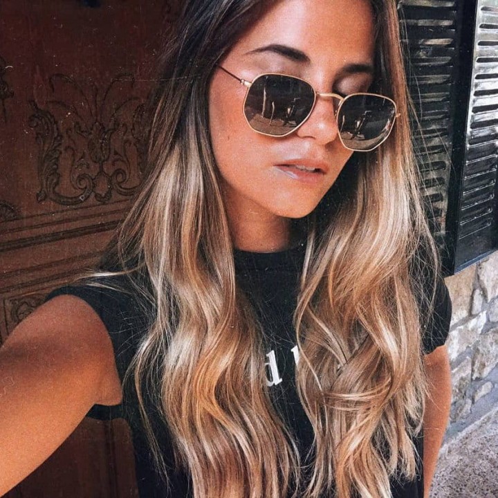 Okulary heksagonalne Meller Eyasi Gold Carbon