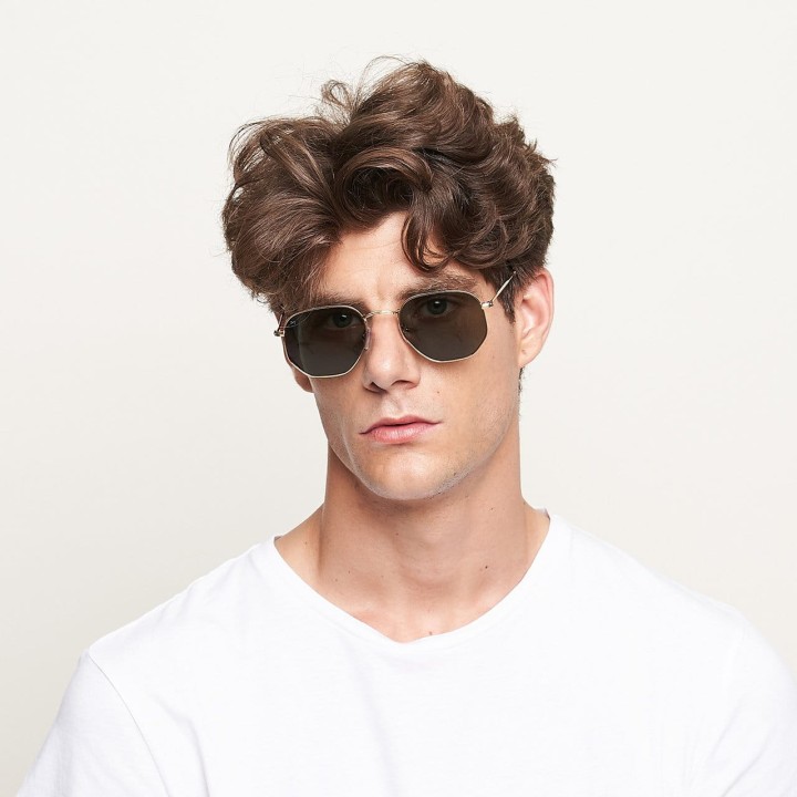 okulary z metalowymi oprawkami, Okulary Meller Eyasi Gold Olive
