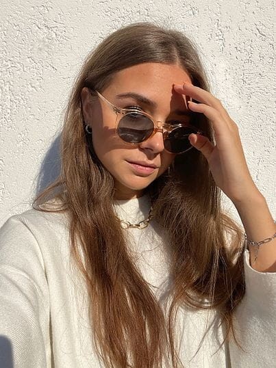 okulary z jasnymi oprawkami Meller Kubu Bone Grey