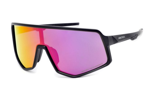 Okulary Arctica S-331B rowerowe z czerwoną lustrzanką