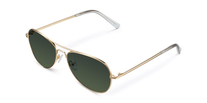 Okulary Meller Ashia Gold Olive Aviatory Złote