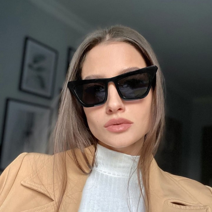Meller Niamey All Black Okulary z kocią oprawką