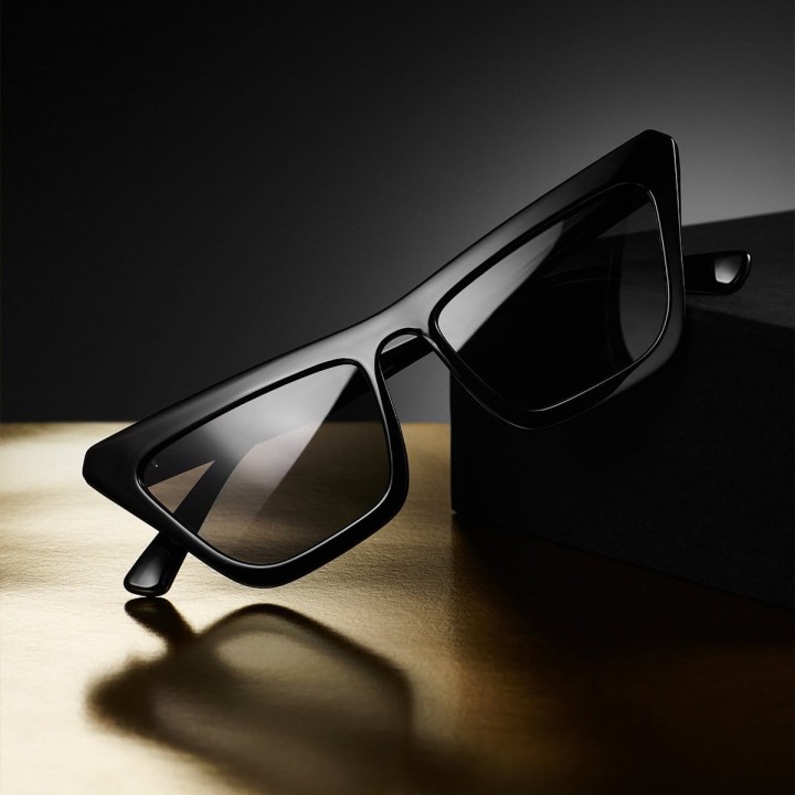 Meller Niamey All Black okulary czarne kocie