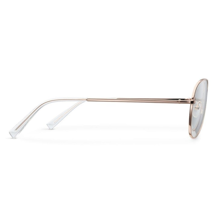 Meller Blue Light Ashia Rose Gold okulary złote aviatory zerówki do komputera