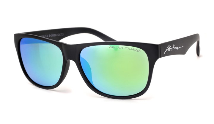 Okulary Arctica S-262G z zieloną lustrzanką revo