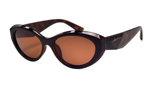 Arctica S-368A okulary przeciwsłoneczne damskie polaryzacyjne brązowe cat-eye