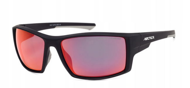 Okulary Arctica S-371A polaryzacyjne sportowe z czerwoną różową fioletową lustrzanką revo